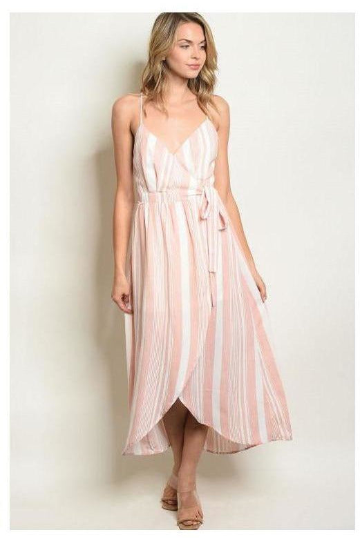 Wrap Around With A Bow Flowy Dress ...